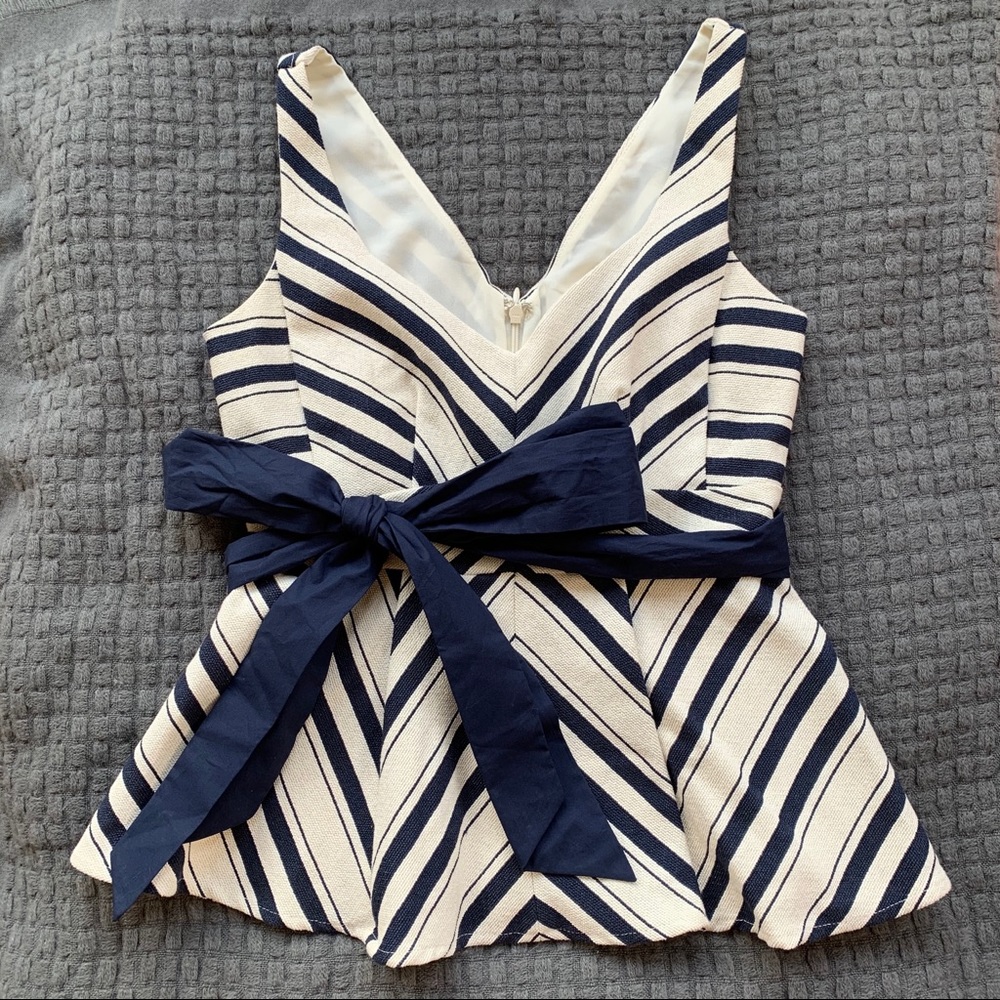 NWT Anthropologie Striped Peplum Top